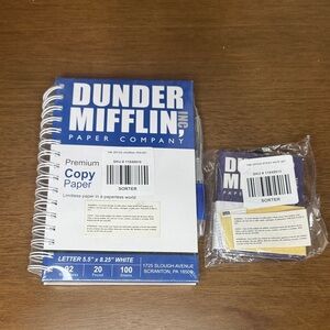 Dunder Mifflin Spiral Notebook and Sticky Notes Set